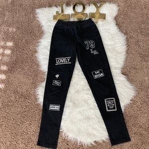 Calzedonia Embroidered Patch Black Skinny Jegging